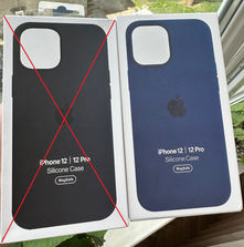 Accesorii Original Leather&amp;Silicone Case iPhone 12 / 12Pr...