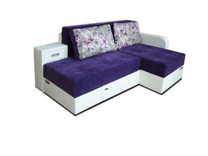 Mobilier Canapea de colt IM Narcis 2 White/Purple. Posib...