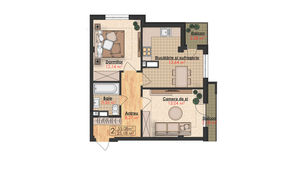 Buiucani Apartament cu 2 camere, 55 m², Buiucani, Chișin...