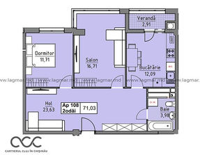 Posta veche Apartament cu 2 camere, 71 m², Poșta Veche, Chi...